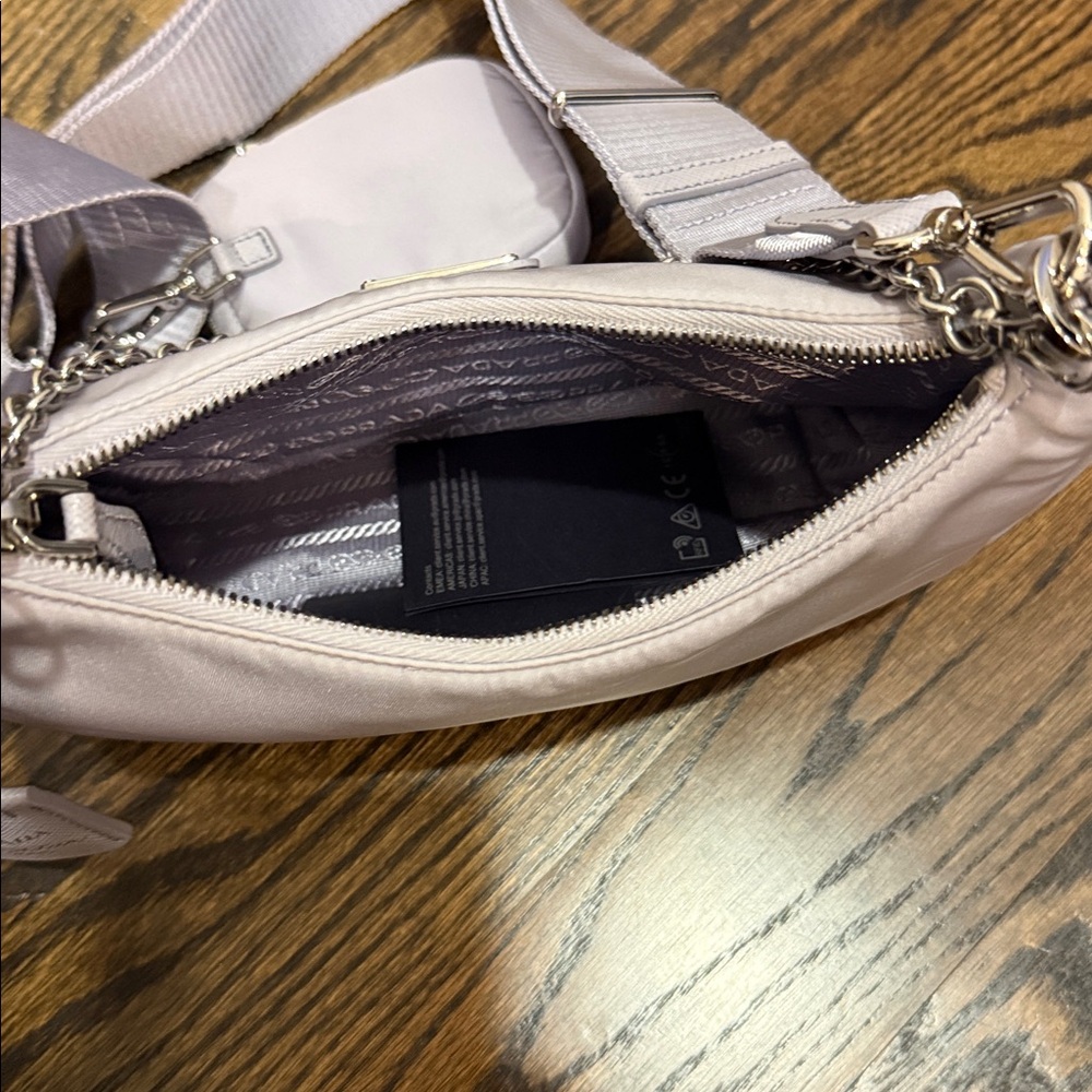 Prada Lavender 2005 Re-EditionShoulder Bag with Chain Accent and punch. - Picture 6 of 6